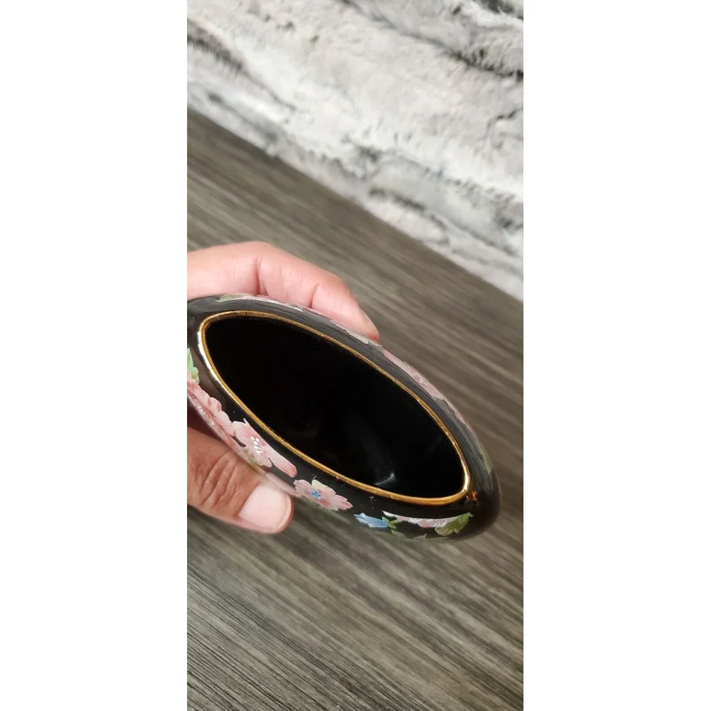 Tavistock Otagiri Japan Vintage Floral Black 4